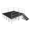 Alustage Komplettbühne 4x4m, Bühnentreppe, Bühnengeländer