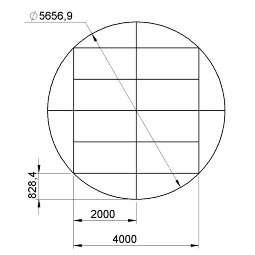 Alsutage Rundbühne, Bühnenpodeste, Durchmesser 5,66m