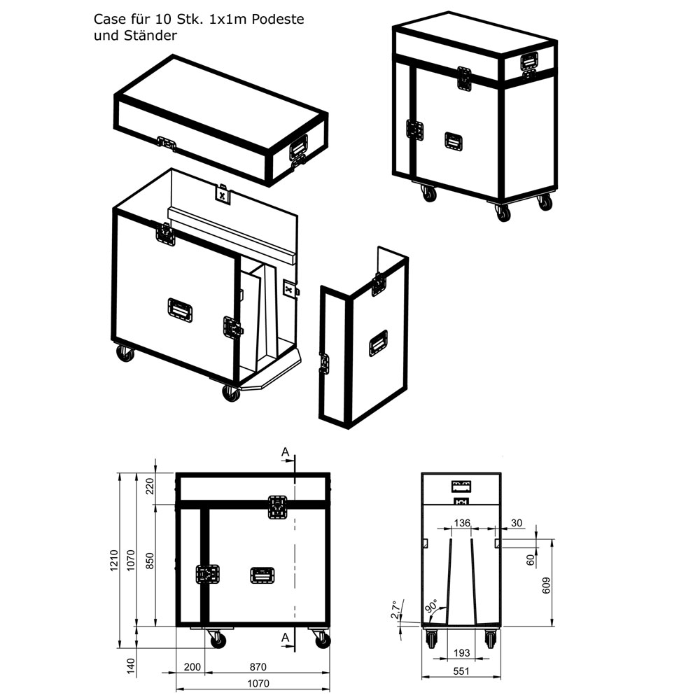 Flightcase für Lagerung und Transport der Bühne – Bild 6