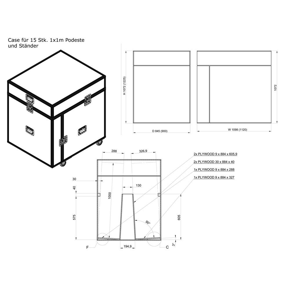 Flightcase für Lagerung und Transport der Bühne – Bild 8