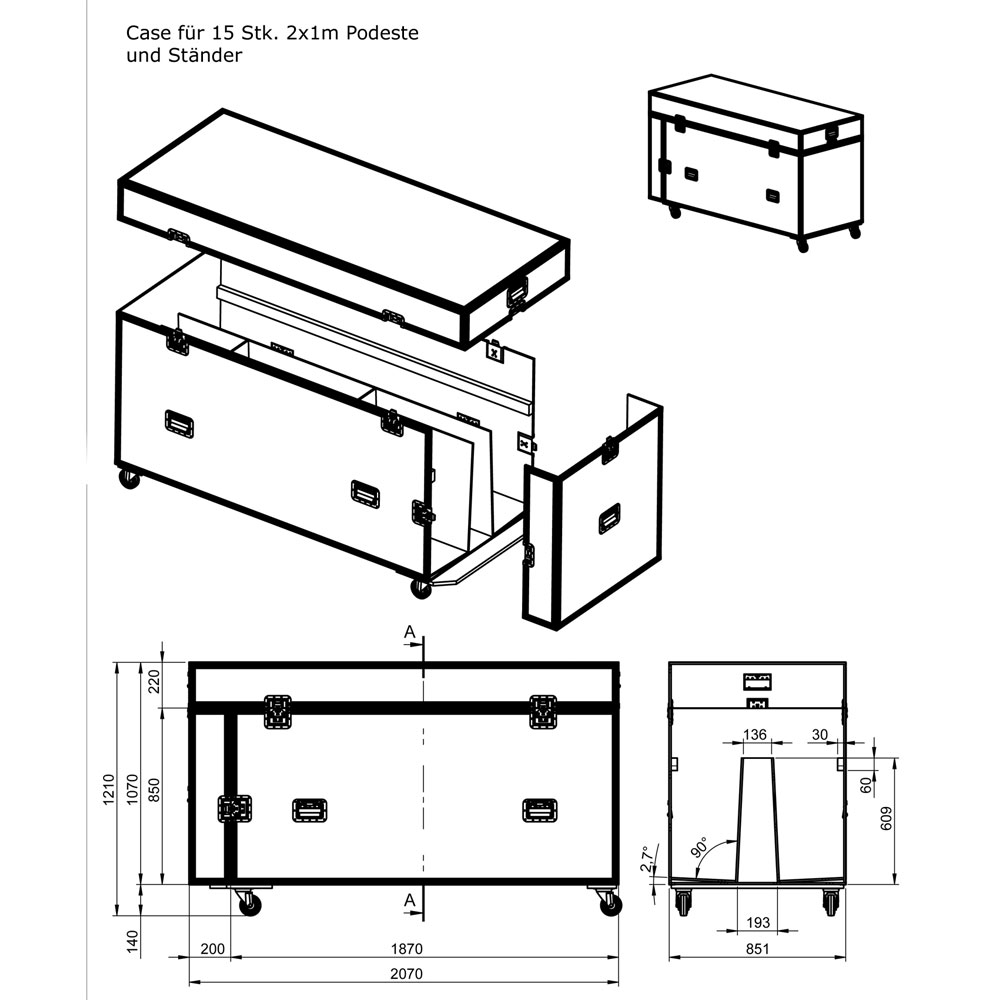 Flightcase für Lagerung und Transport der Bühne – Bild 9