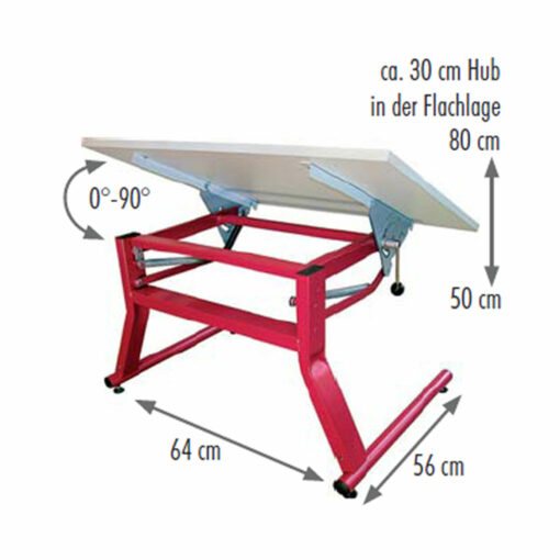Schülertisch / Jugendtisch Skater - höhen- und neigungsverstellbar – Bild 4