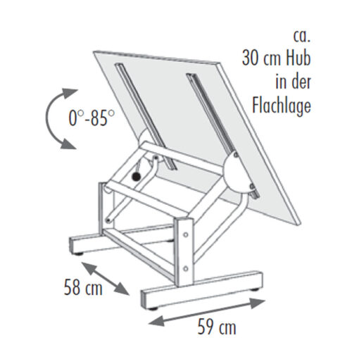 Therapietisch / Niedrig-Pult ergo N29 – Bild 3