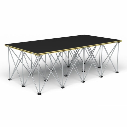 Revostage Komplettbühne, 8 m², 4 x 2 m, Teppichoberfläche dunkelgrau – Bild 2