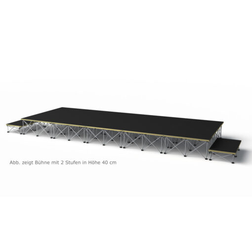 Revostage Komplettbühne, 10 m², 5 x 2 m, DiamondDek (Siebdruckoberfläche)
