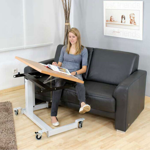 Höhenverstellbarer Therapietisch ergo EP2, Tischhöhe 68 - 98 cm, Einsäulen-Hubtisch – Bild 4