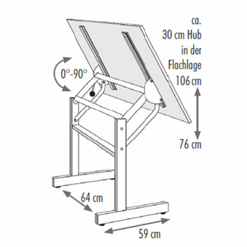 Ergonomischer Zeichentisch