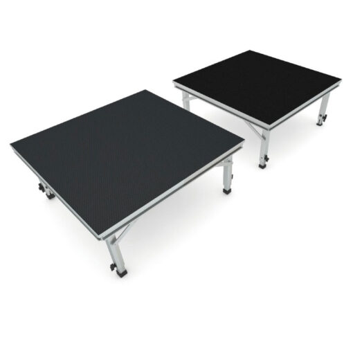Alustage Aludeck Compact, 1x1m Komplettpodest mit ausklappbaren Teleskopfüßen, Höhe 40-60 cm – Bild 5